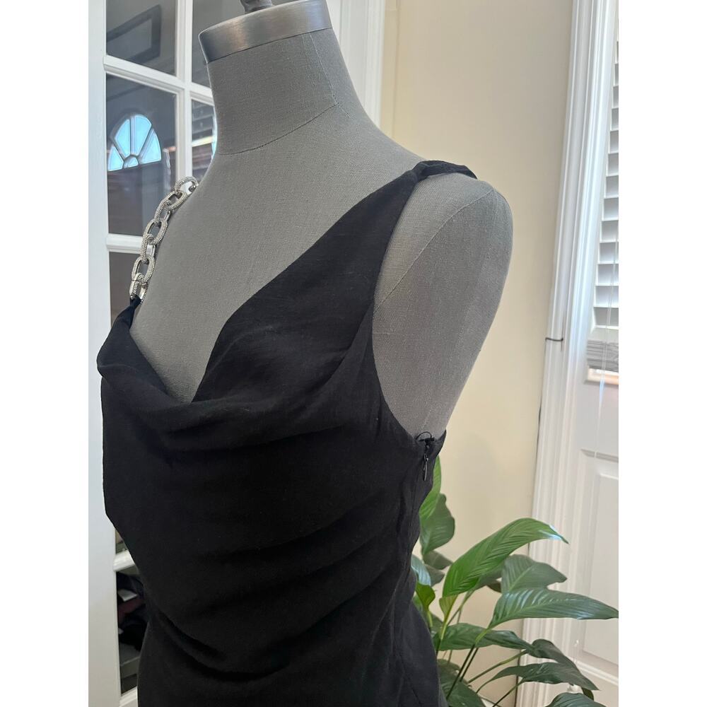 Giuseppe Di Morabito Asymmetric Hem Side High Slit Rhinestone Strap Dress 00 - Picture 5 of 14